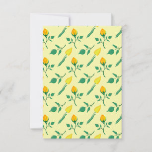 Save The Date Motif floral avec rose jaune et fleurs de tulipe