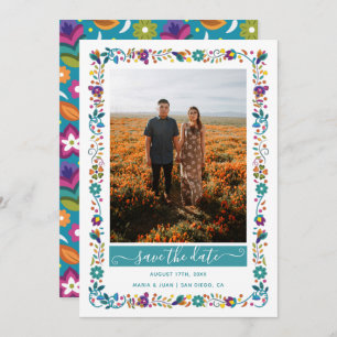 Save The Date Motif floral Mariage de style mexicain
