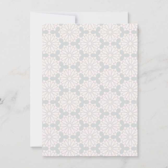 Save The Date Motif géométrique islamique (Devant)