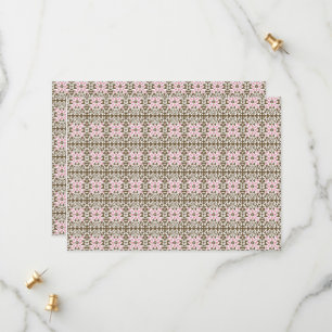 Save The Date motif rose et marron sur un arrière - plan blanc