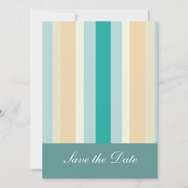 Save The Date Motif Seashore Stripes (Devant)
