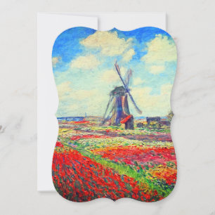 Save The Date Moulin à vin Monet Tulips