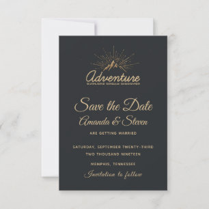 Save The Date Mountain Adventure Rustic