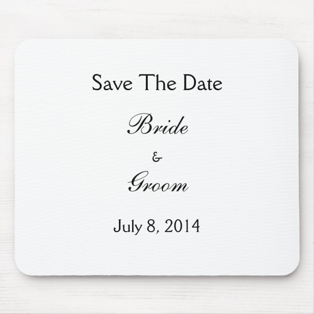 Save The Date Mouse Pad (Front)