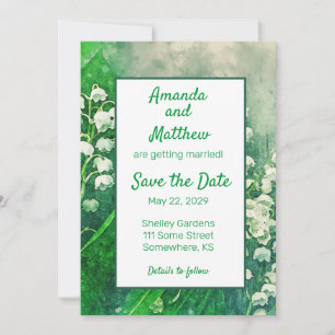 Save The Date Muguet Personnalisé Enregistrer la Date
