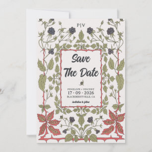 Save The Date Mûres d'automne vintage, réservez la date