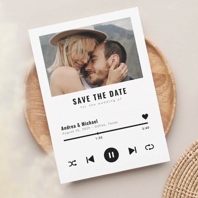 Save The Date Musique personnalisée Album Couverture Playlist 2  (Créateur téléchargé)