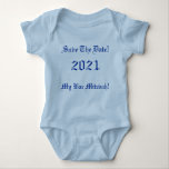 Save The Date!, My Bar Mitzvah!, 2021 Baby Bodysuit<br><div class="desc">Save The Date!,  My Bar Mitzvah!,  2021</div>