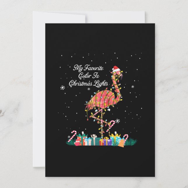 Save The Date My favorite Is Christmas Lights Costume Flamingo (Devant)