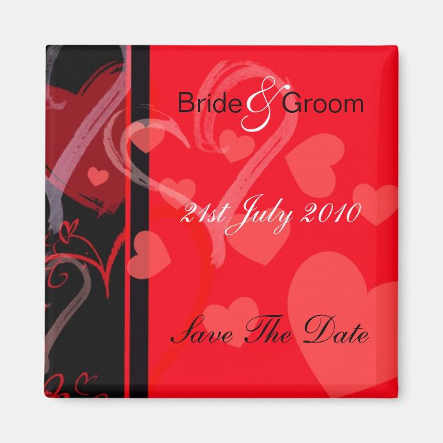 Save The Date - Mystic Heart - Black/Red Magnet (Front)