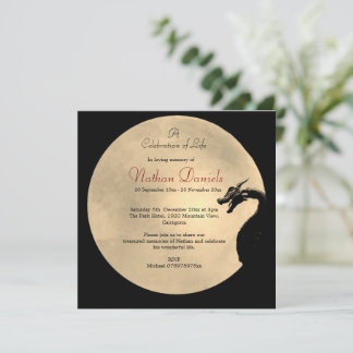 Save The Date Mythical Dragon Celebration of Life Card