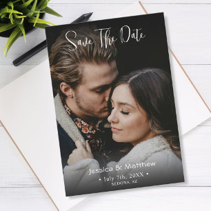 Save The Date, Names Photo & Info Card