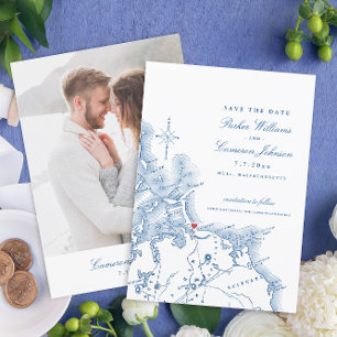 Save The Date Nantasket Beach Resort Map Mariage élégant