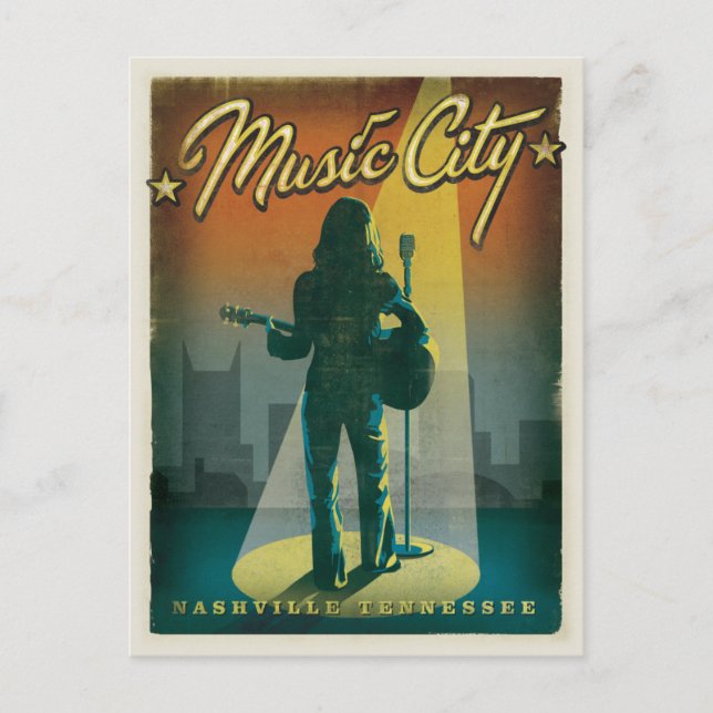 Save the Date | Nashville, TN - Girl Announcement Postcard (Front)