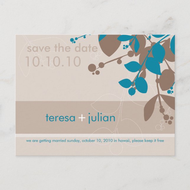 SAVE THE DATE :: native 10 Announcement Postcard (Front)