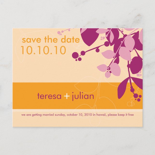 SAVE THE DATE :: native 7 Announcement Postcard (Front)