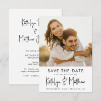 Natural White Fun Script Mariage photo moderne