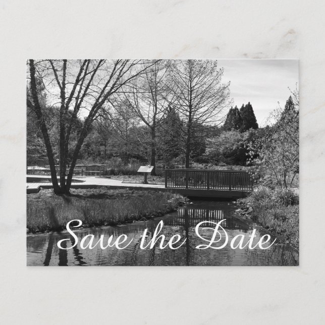 Save the Date Nature Scene Announcement Postcard (Front)