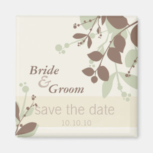 SAVE THE DATE :: nature - vanilla moss mocha Magnet