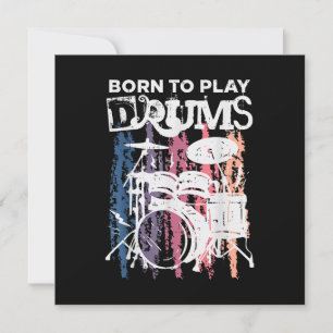 Save The Date Né Pour Jouer Drumming Rock Music Band Drumme