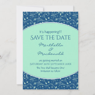 Save The Date NEO MINT CLASSIC BLUE C'est en train d'arriver Flo