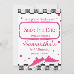 Save The Date Neon Basket Anniversaire, Parties scintillant