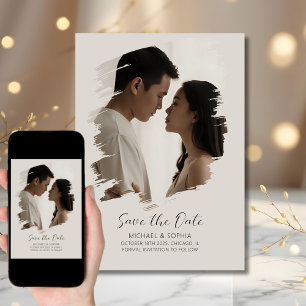 Save The Date Neutre minimaliste Enregistrer la date Moderne Sim