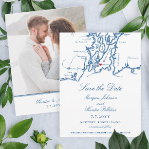 Save The Date Newport Rhode Island Élégant Mariage de la marine