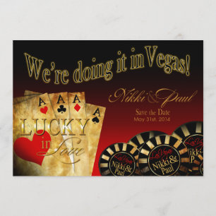 Save The Date Nikki & Paul Las Vegas Deluxe Enregistrer la date