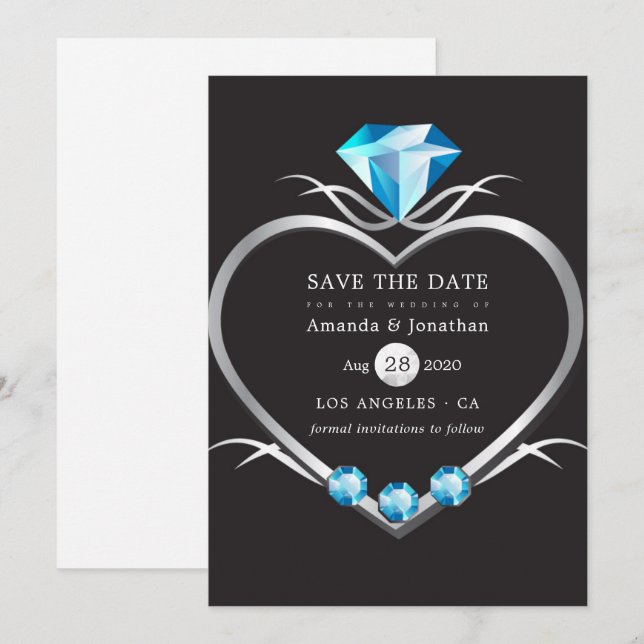Save The Date Noces de Diamant (Devant / Derrière)