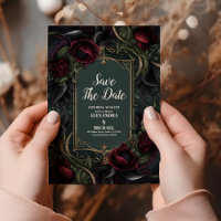 Noces gothiques Halloween aux roses rouges