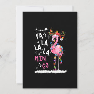 Save The Date Noël - Fa-La-La-Mingo Flamant rose avec Noël