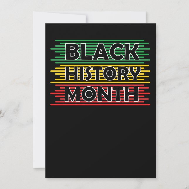 Save The Date Noir Histoire Mois Afrique Drapeau (7) (Devant)