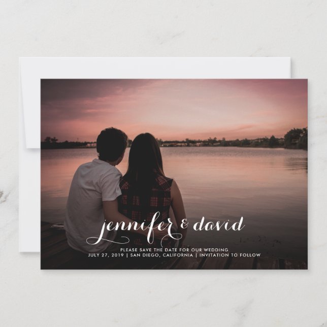 Save The Date Noms dans le script | Enregistrer la photo de date (Devant)