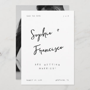 Save The Date Noms de mariée et de chambre écrits à la main Mari