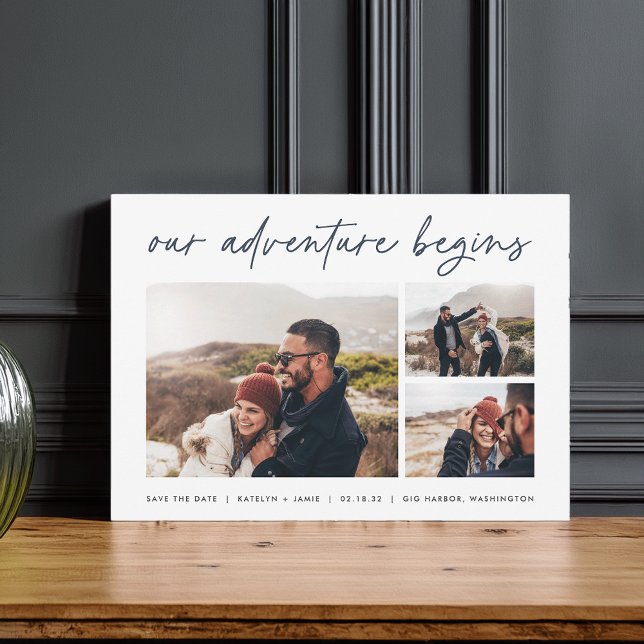 Save The Date Notre aventure commence | Multiphoto (Créateur téléchargé)