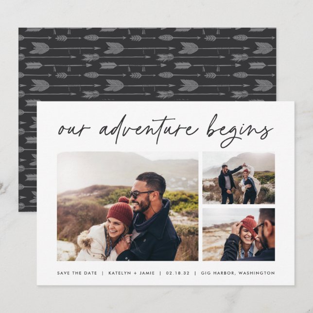 Save The Date Notre aventure commence | Multiphoto (Devant / Derrière)