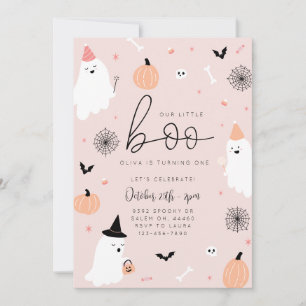 Save The Date Notre Petit Boo - 1er Anniversaire Halloween Invit