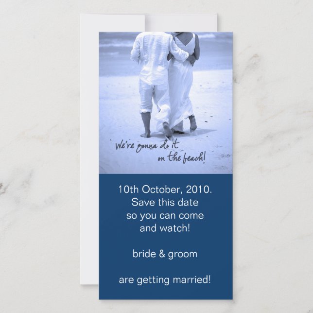 Save The Date Nous allons le faire sur la plage ! (Devant)