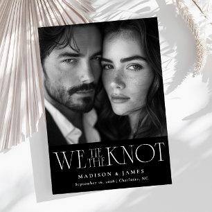 Save The Date Nous Cravates Le noeud Typographie Unique Photo QR