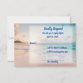 Save The Date Nous Le Faisons Sur La Plage RSVP