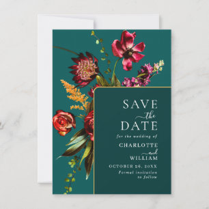 Save The Date Nouveau Code QR Mariage Fleurs Jardin