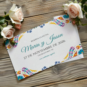 Save The Date Nuestra Boda Fleurs Botaniques Mariage Espagnol