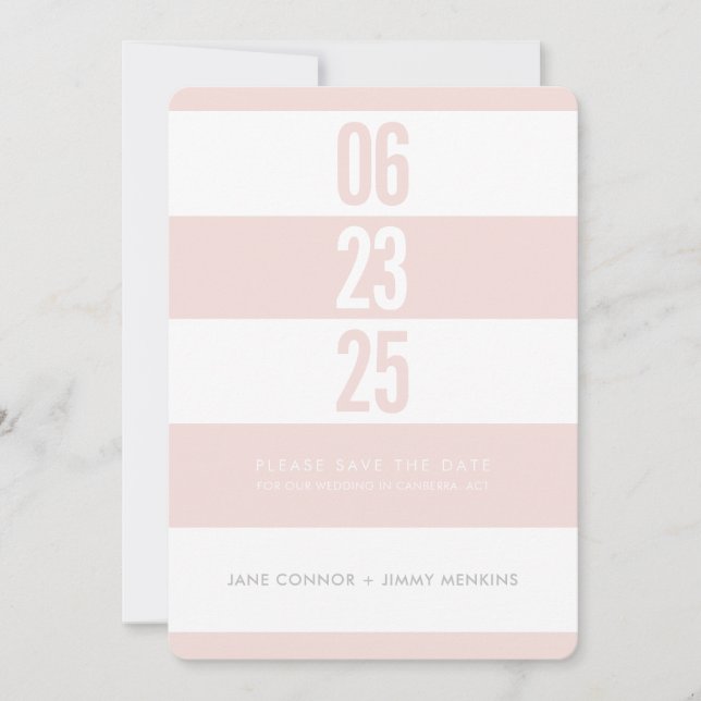 Save The Date NUMÉRO DU LIVRE BLANC BLANC BLANC BLANC Enregistre (Devant)