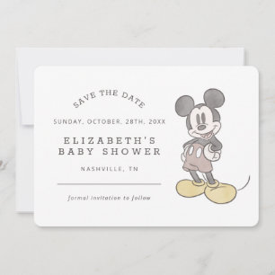 Save The Date Oh Garçon, C'est un Garçon ! Mickey Mouse Baby Sho