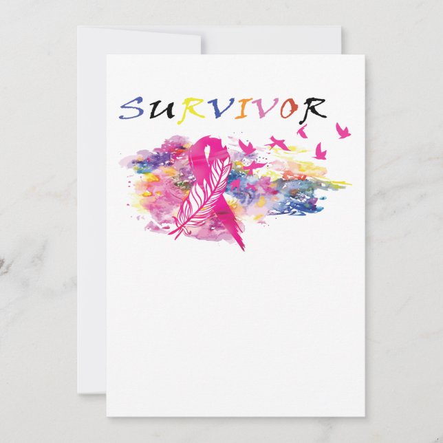 Save The Date Oiseaux survivants Sensibilisation au cancer du se (Devant)