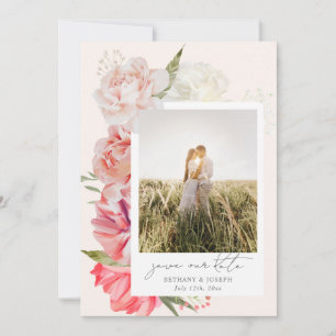Save The Date Ombre Floral Mariage Photo Enregistrer La Date