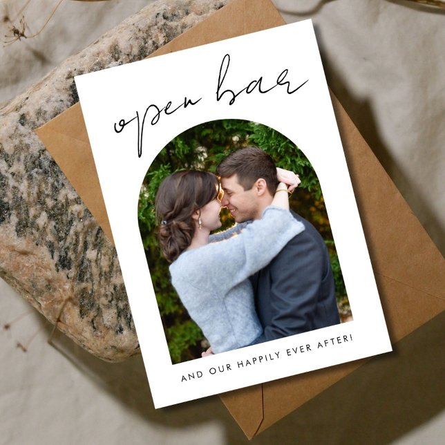 Save The Date Open Bar Funny Photo Mariage (Open Bar Funny Photo Wedding Save The Date)