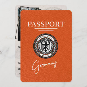 Save The Date Orange Allemagne Passeport Enregistrer La Date