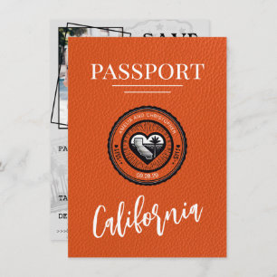 Save The Date Orange California Passport Enregistrer La Date